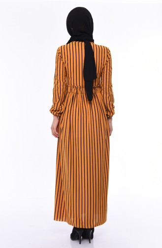 Mustard Hijab Dress 1039-03