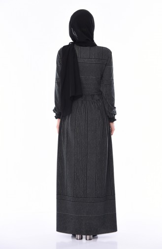 Dunkel-Grau Hijab Kleider 1082-02