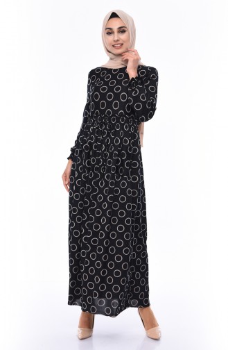 Robe Hijab Noir 1083-03