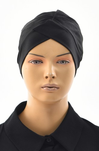 Schwarz Hijab Badeanzug 0342-03