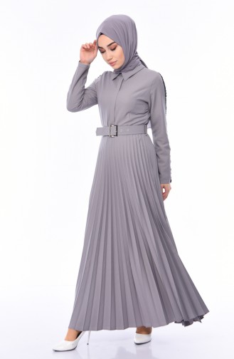 Gray Hijab Dress 81714-01