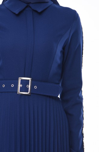 Navy Blue İslamitische Jurk 81714-08
