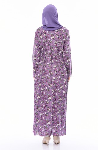 Purple Hijab Dress 4000-02