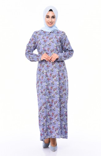 Indigo Hijab Dress 4000-03