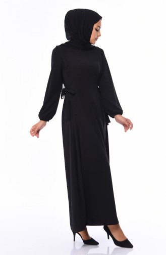 Schwarz Hijab Kleider 5261-01