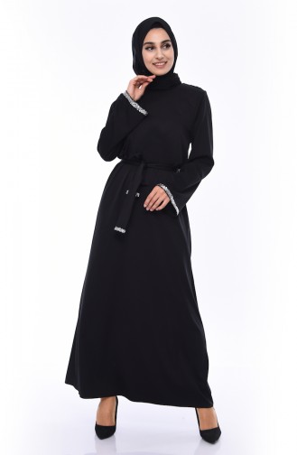 Black Hijab Dress 5603A-01