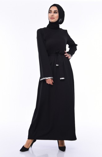 Black Hijab Dress 5603A-01