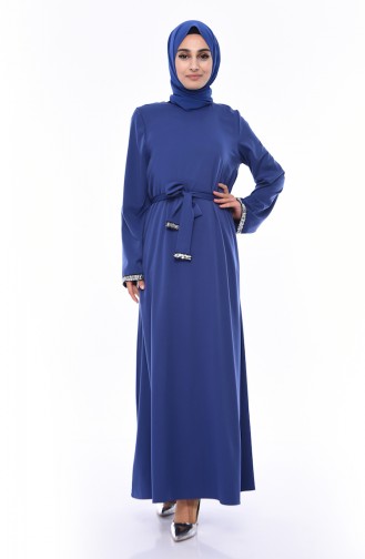 Indigo Hijab Dress 5603A-04