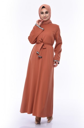 فستان بني باهت 5603A-06