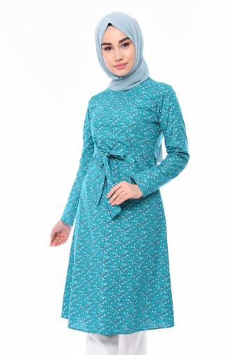 Kuşaklı Tunik 1201-01 Yeşil