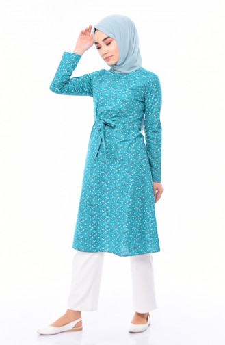 Kuşaklı Tunik 1201-01 Yeşil