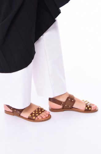 Tan Summer Sandals 3808-05