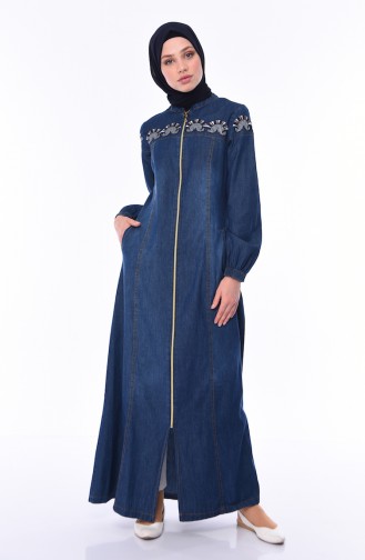 Navy Blue Abaya 5163-02