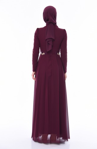 Zwetschge Hijab-Abendkleider 4534-04