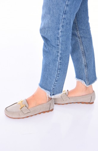 Gray Women`s Flats 2021-01