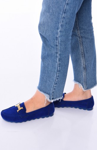 حذاء مسطح أزرق 2021-10