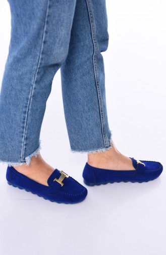 حذاء مسطح أزرق 2021-10