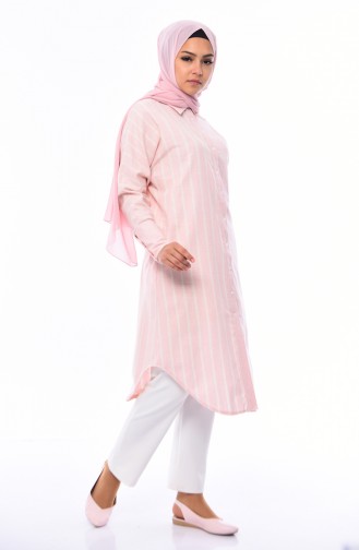 Pink Overhemdblouse 9024-05