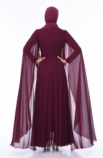 Robe de Soirée à Paillettes 4556-01 Plum 4556-01