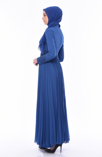 Indigo İslamitische Avondjurk 8010-04