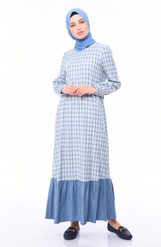 Blue Hijab Dress 0492-03