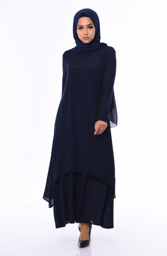 Robe Hijab Bleu Marine 0505-01