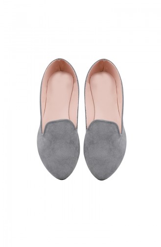 Gray Woman Flat Shoe 0121-07