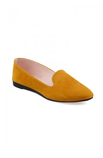 حذاء مسطح أصفر زعفران 0121-09