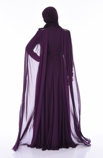 Lila Hijab-Abendkleider 8009-01