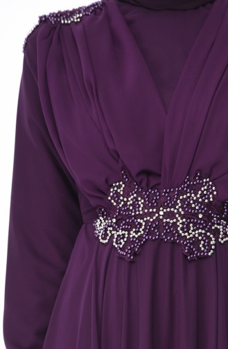 Lila Hijab-Abendkleider 8009-01