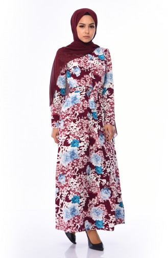 Plum Hijab Dress 2075-01