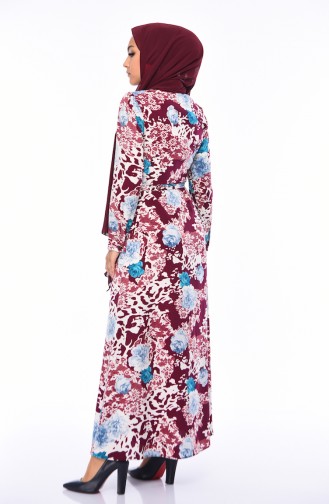 Plum Hijab Dress 2075-01