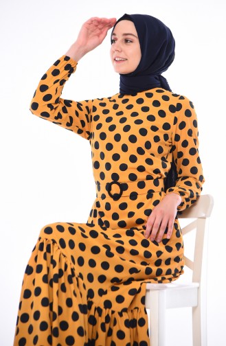 Robe Hijab Moutarde 3010-01