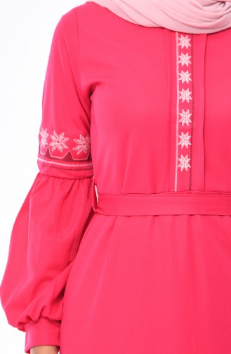 Fuchsia Hijab Dress 4071-01