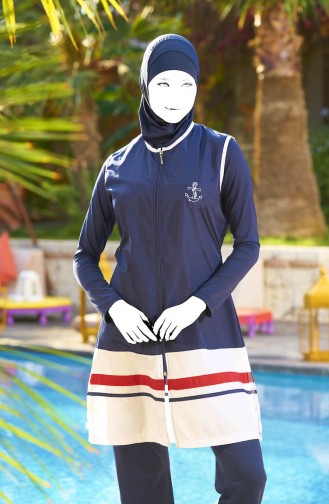 Maillot de Bain Hijab Bleu Marine 1885-01