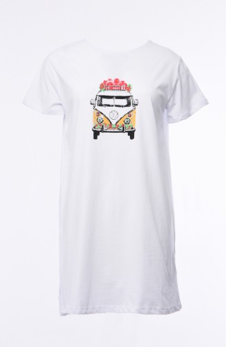 Weiß T-Shirt 0013N-01