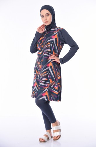 Anthrazit Hijab Badeanzug 1962-01