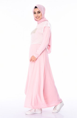 Powder Hijab Dress 0362-01