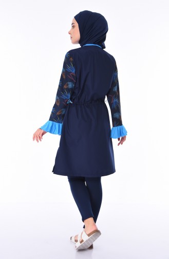 Dunkelblau Hijab Badeanzug 270-02