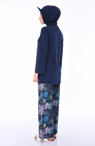 Navy Blue Swimsuit Hijab 345-01