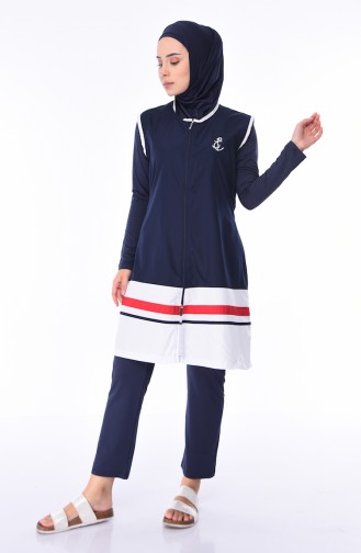 Navy Blue Swimsuit Hijab 1885-01