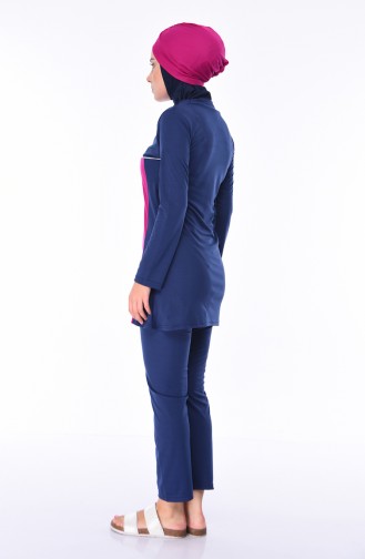 Navy Blue Modest Swimwear 1912-01