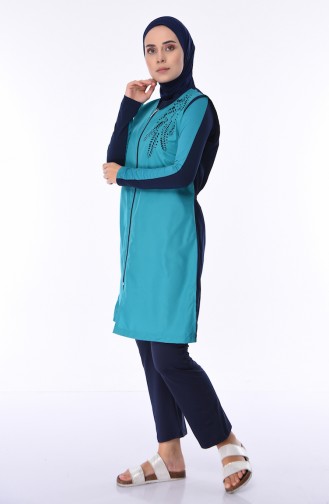 Turquoise Swimsuit Hijab 1880-02