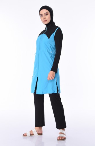 Turquoise Modest Swimwear 1982-01