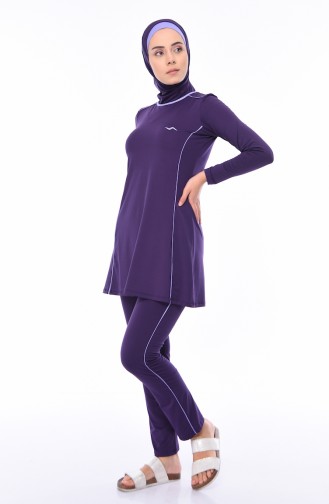 Purple Modest Swimwear 1850-02