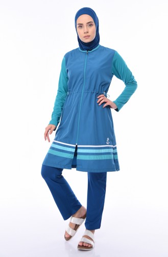 Oil Blue Swimsuit Hijab 1875-01