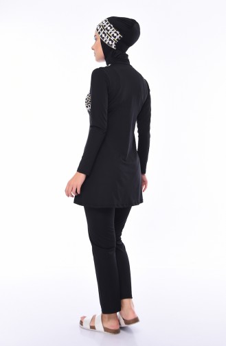 Black Swimsuit Hijab 1846-01