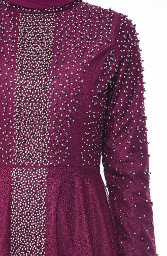 Purple Hijab Evening Dress 1018-02