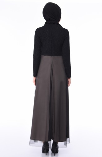 Schwarz Hijab-Abendkleider 3860-05