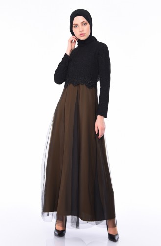 Schwarz Hijab-Abendkleider 3860-06